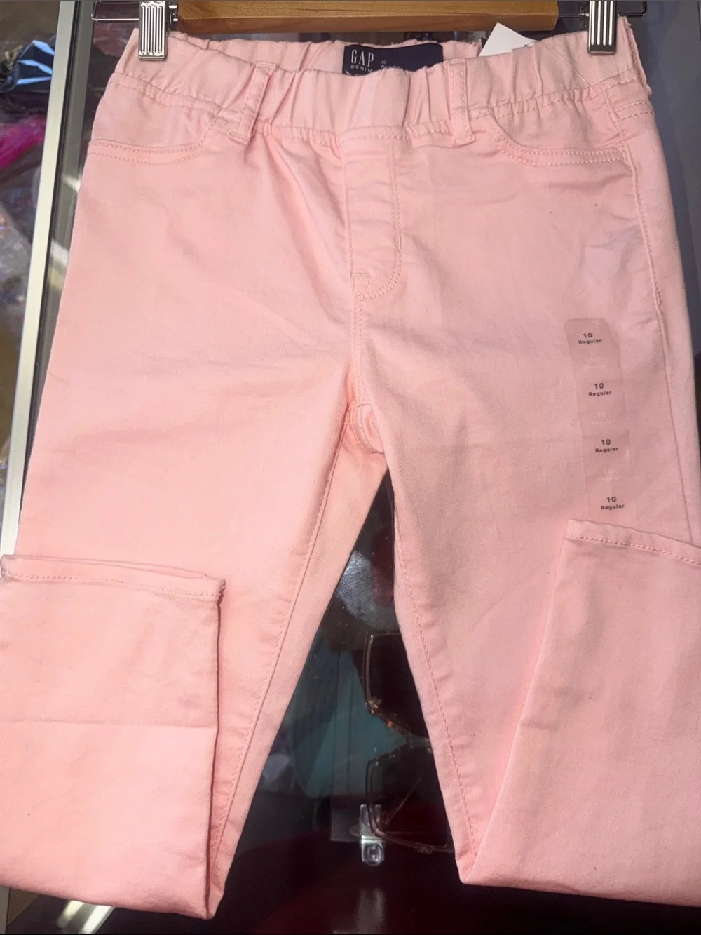 GAP Light Pink Girls' Stretch Cotton Pants